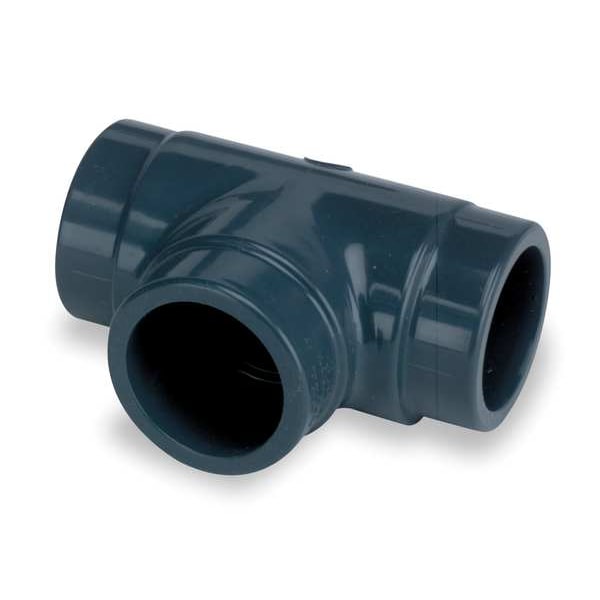 PVC Tee, FNPT x FNPT x FNPT, 4 in Pipe Size