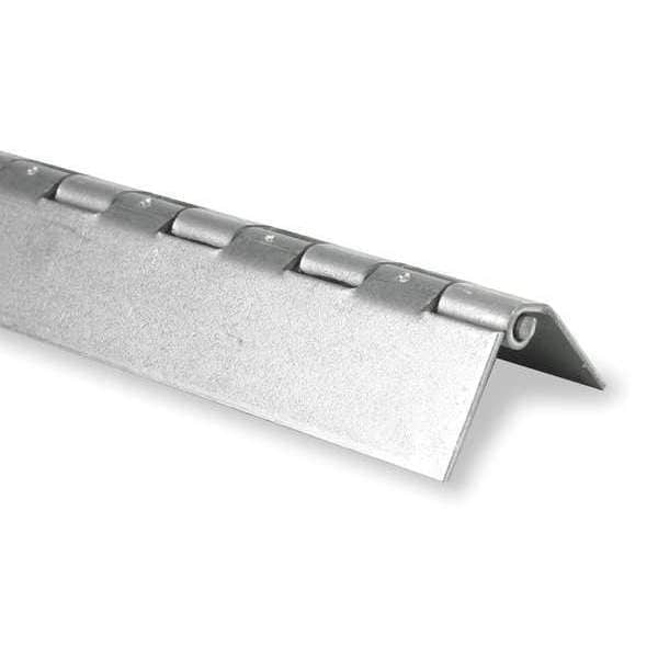 Piano Hinge, Steel, Full Surface Mounting, 1 1/2 in Leaf W x 72 in Leaf H, Steel