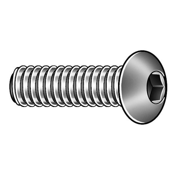 #10-32 Socket Head Cap Screw, Button, Black Oxide Alloy Steel, 1/4 in Length, 100 PK