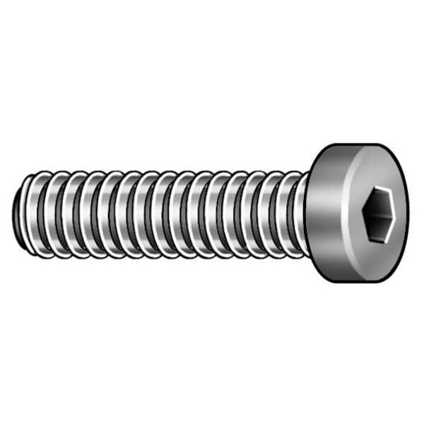 #10-24 Socket Head Cap Screw, Low Profile, Black Oxide Alloy Steel, 3/4 in Length, 100 PK