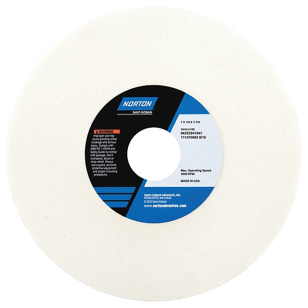 Grinding Wheel, T1, 7x1/2x1.25, AO, 60G, PK5