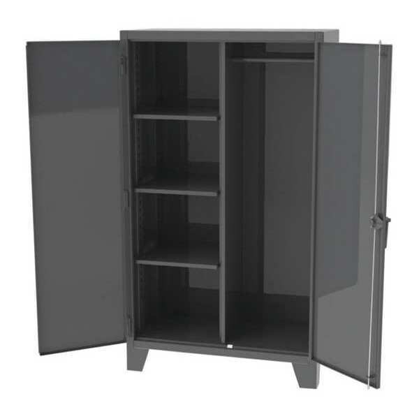 Wardrobe Storage Cabinet, 84 in H, 48 in W, 4 Shelves