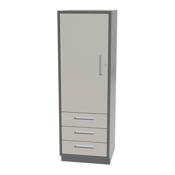 Tall Cabinet, 24"x28"x72", Door/3 Drawer