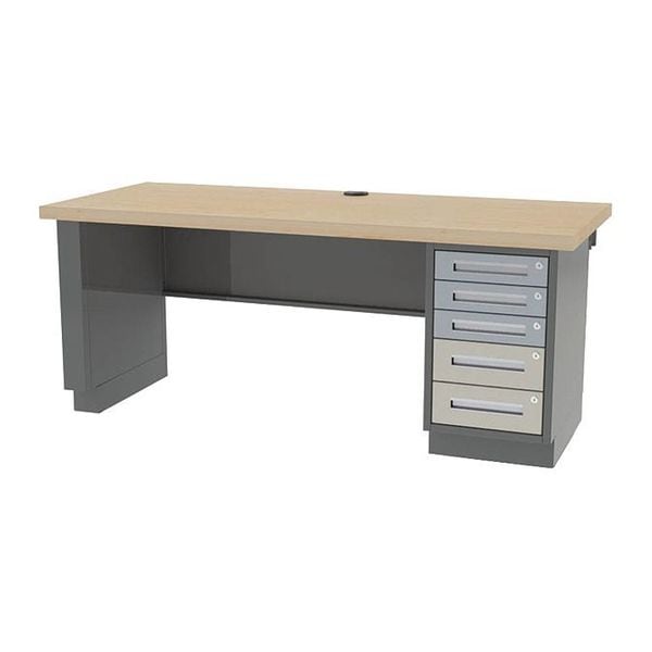Pre Engineered Work Stations Workstation, 30" D X 29-3/4" H, 60" W X Hardwood, Maple
