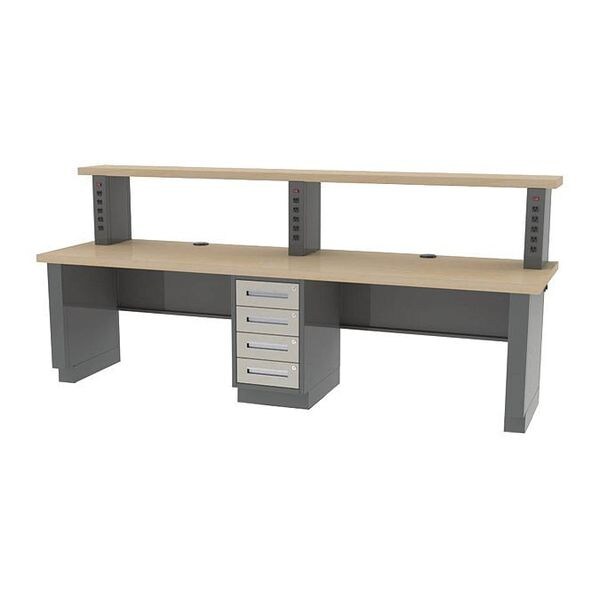 Pre Engineered Work Stations Workstation, 30" D X 53-1/2" H, 96" W X Hardwood, Maple