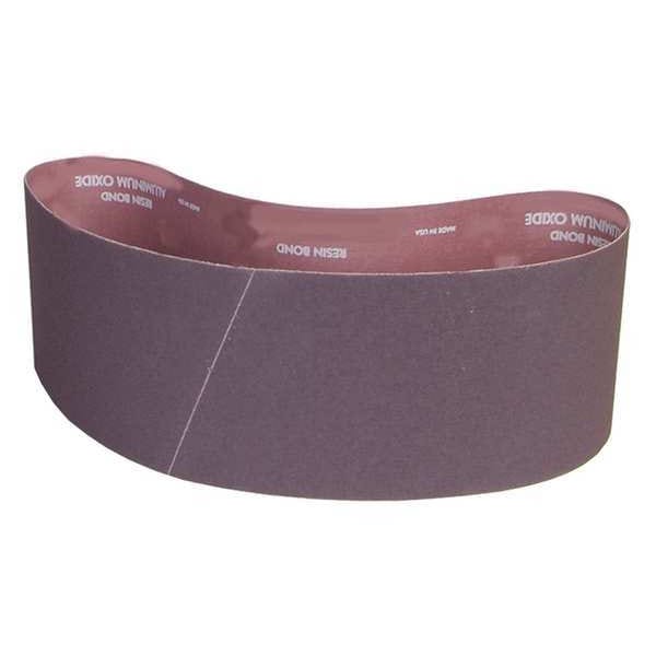 Sanding Belt, 6 in W, 60 in L, Coated, Aluminum Oxide, 120 Grit, Medium, R228 Metalite, Brown