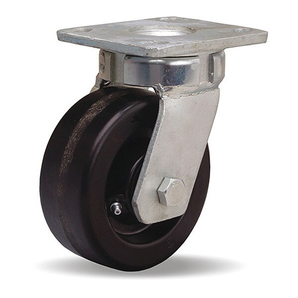 Standard Duty Kingpinless Caster, 5" x 2" Plastex Phenolic Wheel, 3/4" Straight Roller Bearings
