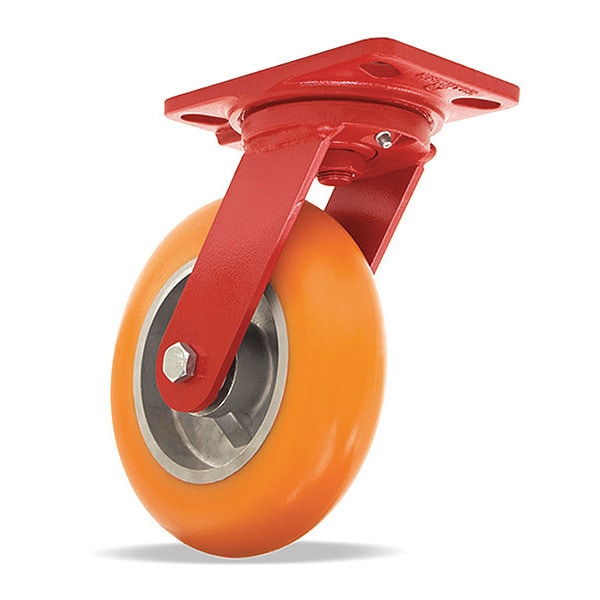 Heavy Service Swivel Caster, 8" x 2" Ergo-Tech on Aluminum, 1/2" Sealed Precision Ball Bearings