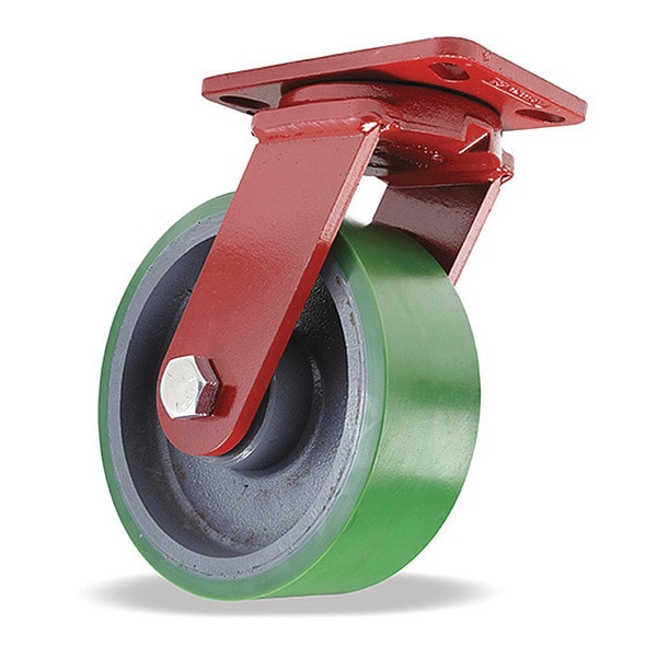 Spinfinity Maintenance-Free Kingpinless ZFFM Series Swivel Caster, 10" x 3" Duralast (95A) Wheel
