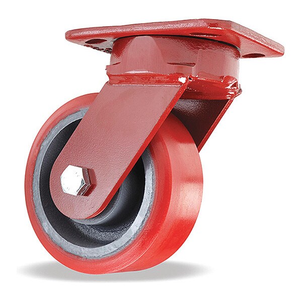 Kingpinless Swivel Caster, 5" x 2" Ultralast (95A) Wheel, 1/2" Sealed Precision Ball Bearings