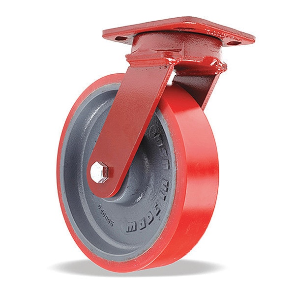 Kingpinless Swivel Caster, 8" x 2" Ultralast (95A) Wheel, 1/2" Sealed Precision Ball Bearings