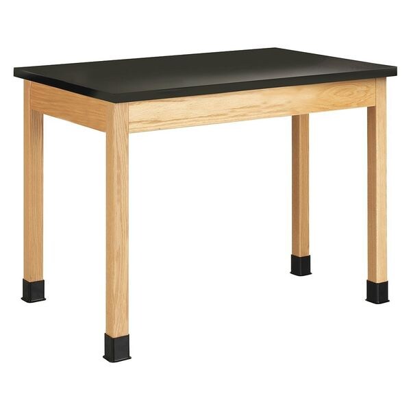 Rectangle Table, 54" W, 56" L, 36" H, Epoxy Resin, black