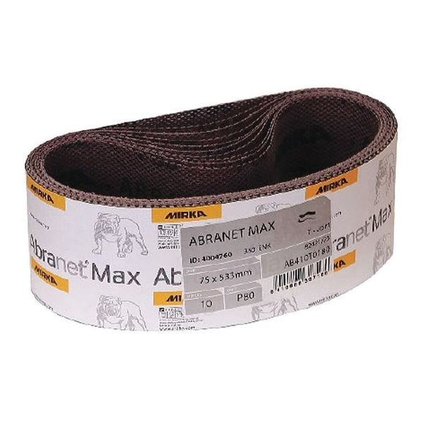 Sanding Belt, 3" W, 21" L, 100 Grit, Abranet