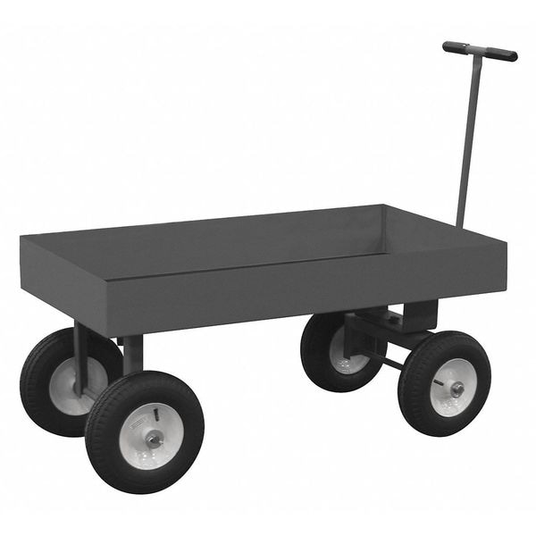 Wagon Truck, Solid Deck, 48x24, Pneum Wheel