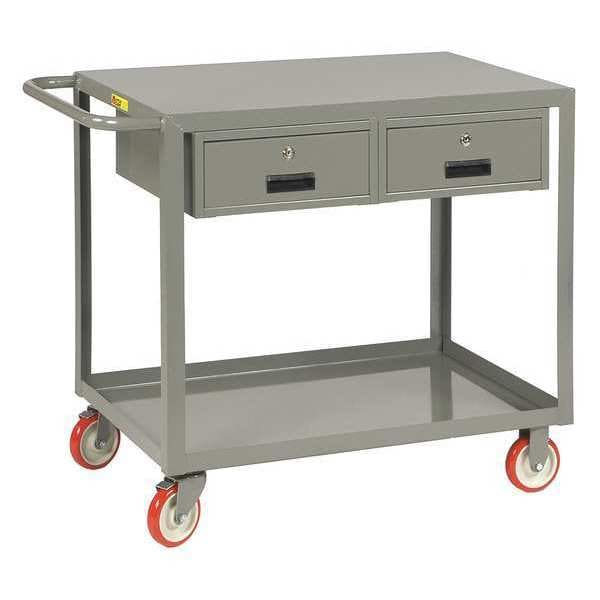 Mobile Workbench, 35" H x 24" W x 42" L, Number of Drawers: 2