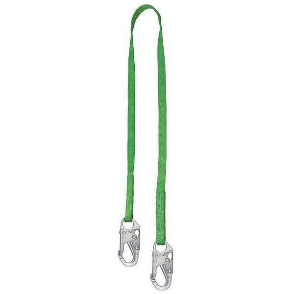 Non Shock Absorbing Lanyard, 24 in Length, Snap Hook, Steel, 1 Leg(s), 310 lb. Weight Capacity