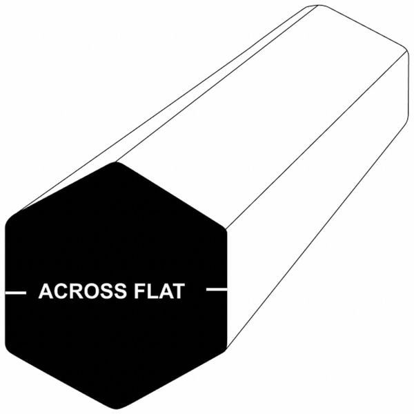 0.6875" Carbon Steel Hex Bar 12L14 Cold Finish