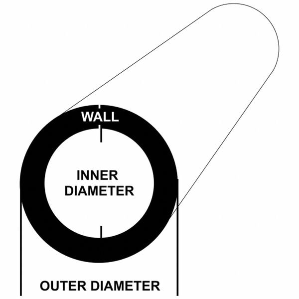 SS Round Tube 316, 72 in Overall L