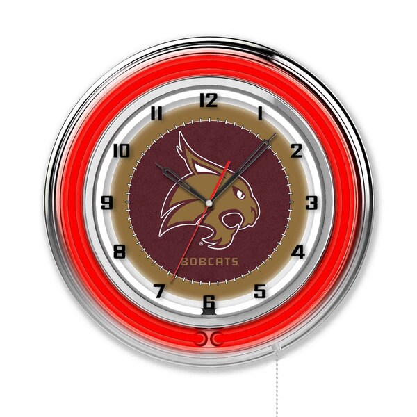 Texas State University Double Neon 19" Clock