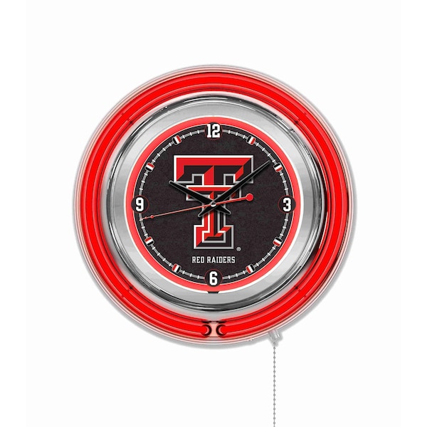 Texas Tech University Double Neon 15" Clock