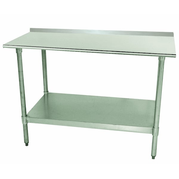 Special Value Work Table 96 in.W x 24 in.D 18 gauge 430 stainless steel top