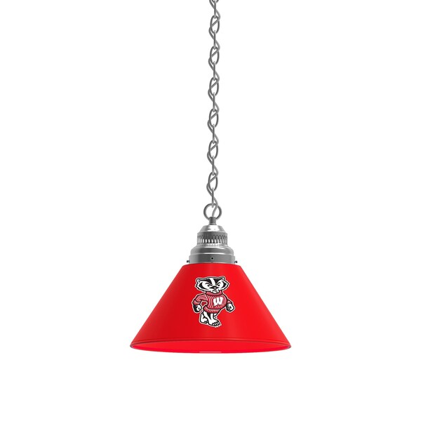 Wisconsin "Badger" Pendant Light, Chrome Fixture