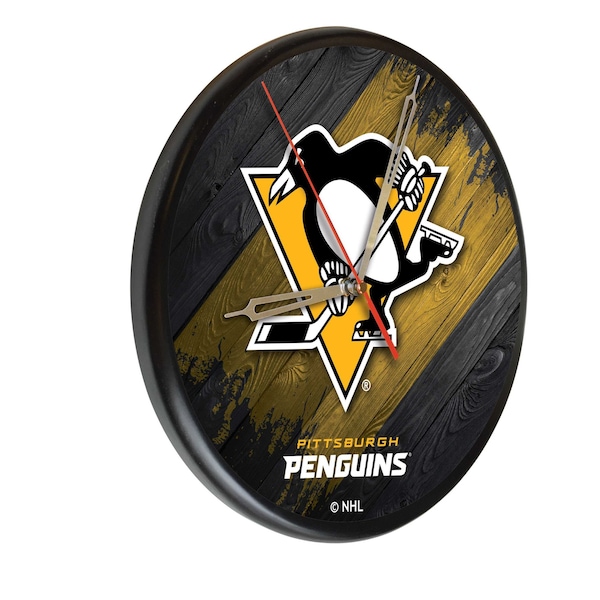 Pittsburgh Penguins 13" Solid Wood Clock