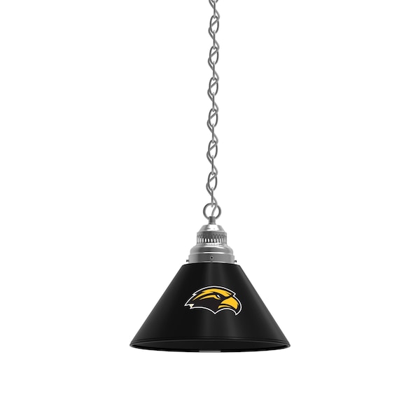 Southern Miss Pendant Light, Chrome Fixture
