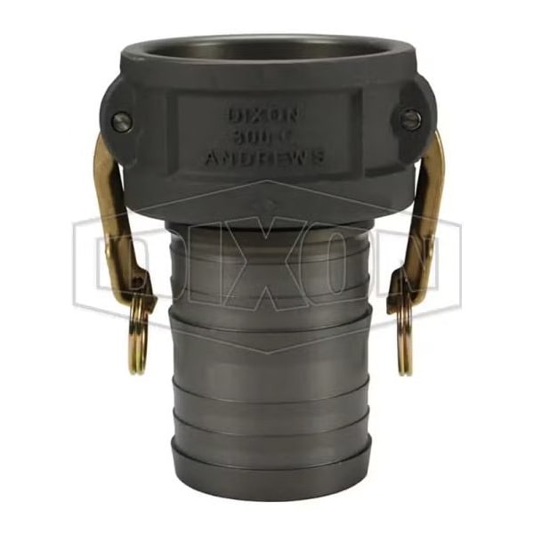Type-C Cam and Groove Coupler, 2 in Nominal, Female Coupler x Hose Shank End Style, Aluminum