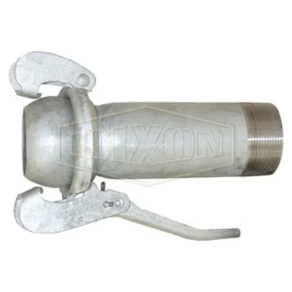 Type B Bauer Extra Long Quick Connect Fitting, Coupling, 6 in, Male x MNPT, Steel