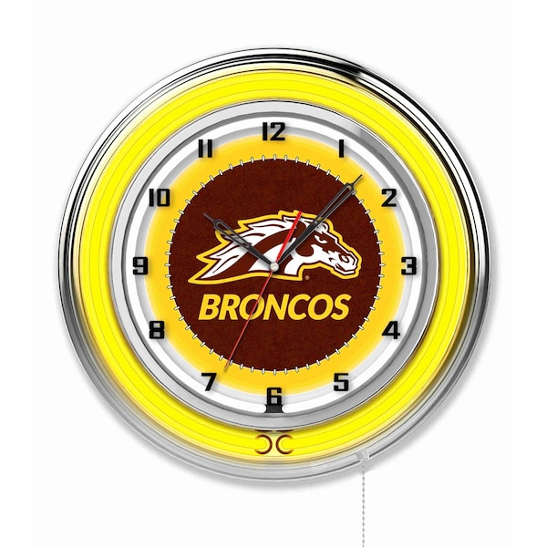 Western Michigan University Double Neon 19" Clock