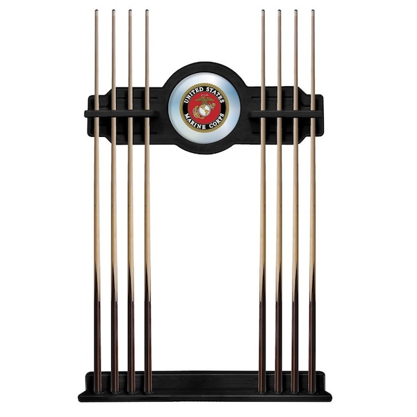 U.S. Marines Cue Rack in Black Finish