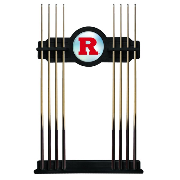 Rutgers Cue Rack in Black Finish