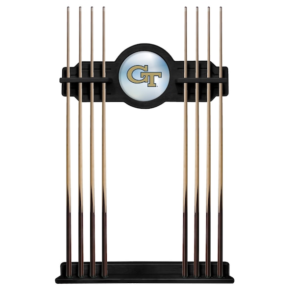 Georgia Tech Cue Rack in Black Finish