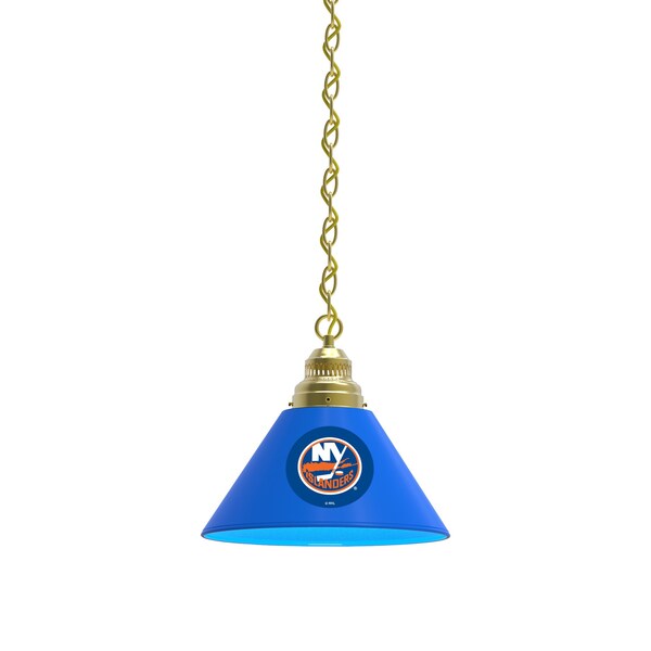 New York Islanders Pendant Light, Brass Fixture