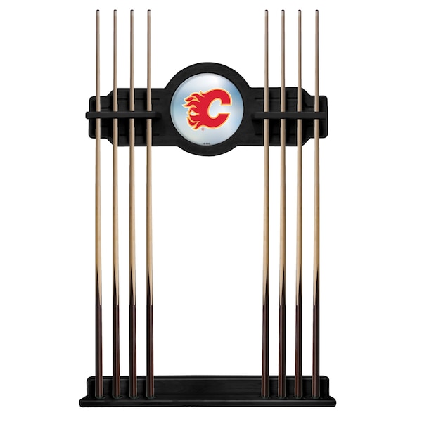 Calgary Flames Cue Rack in Black Finish