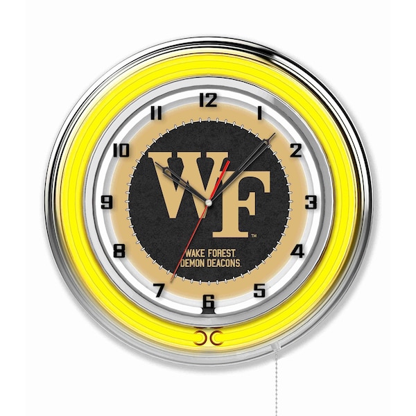 Wake Forest University Double Neon 19" Clock