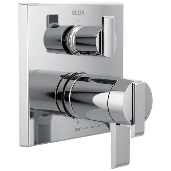 Ara Angular Modern TempAssure 17T Series Valve Trim with 3-Setting Integrated Diverter