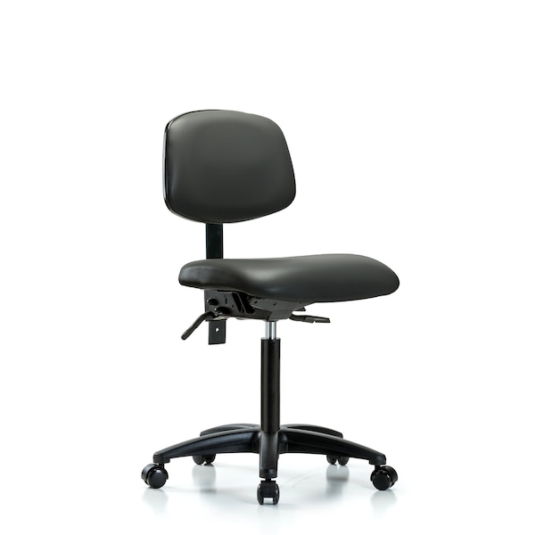 Vinyl Chair, Med Bench, Casters, Carbon