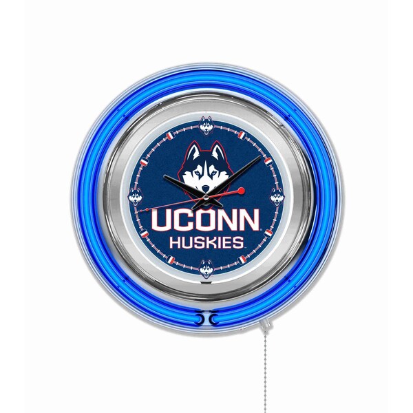 University of Connecticut Double Neon 15" Clock