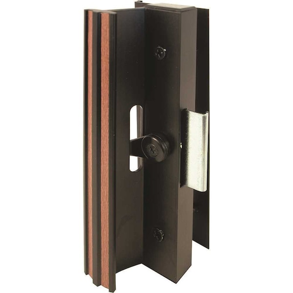 Aluminum Black Sliding Glass Door Handle Set Clamp Style Surface Mount