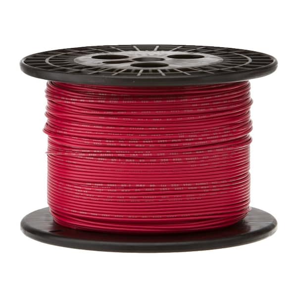 24 AWG Gauge UL1061 Stranded Hook Up Wire, 300V, 0044 Diameter, Red, 1000 ft Length