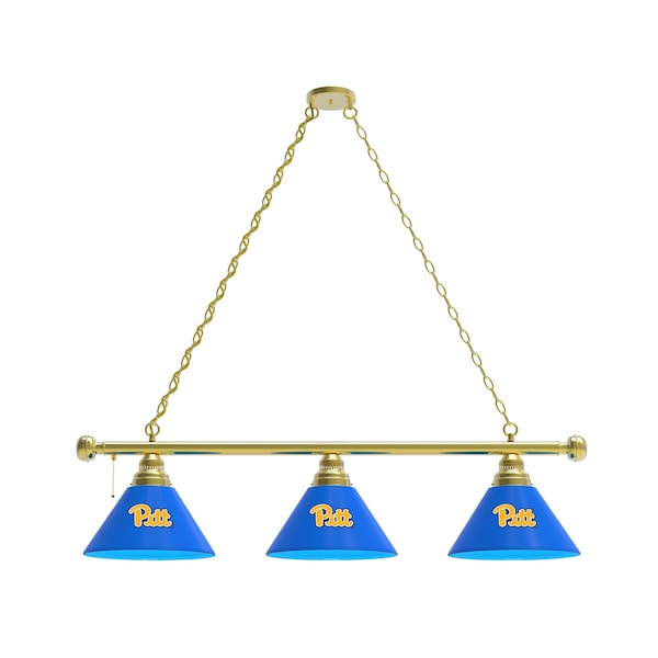Pitt 3 Shade Billiard Light, Brass Fixture