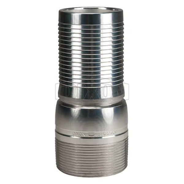 The Right Connection Crimp King Combination Nipple, 1-5/16 x 1 in, Hose Barb x MNPT, Carbon Steel,
