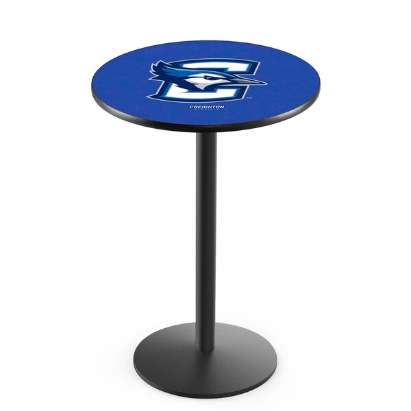 42" Blk Wrinkle Creighton Pub Table, 36" dia. Top
