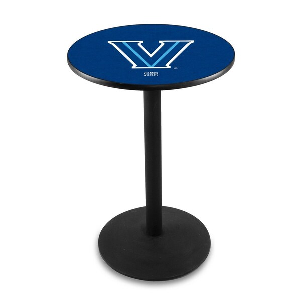 36" Blk Wrinkle Villanova Pub Table, 36" dia. Top