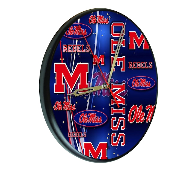 University of Mississippi 13" Solid Wood Clock