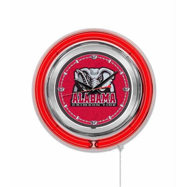 University of Alabama Double Neon 15" Clock (Elephant)