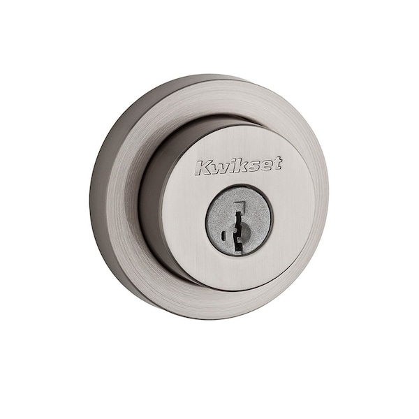 Milan Round Double Cylinder Deadbolt SmartKey W/ RCAL Latch and RCS Strike KA3 Satin Nickel Finish