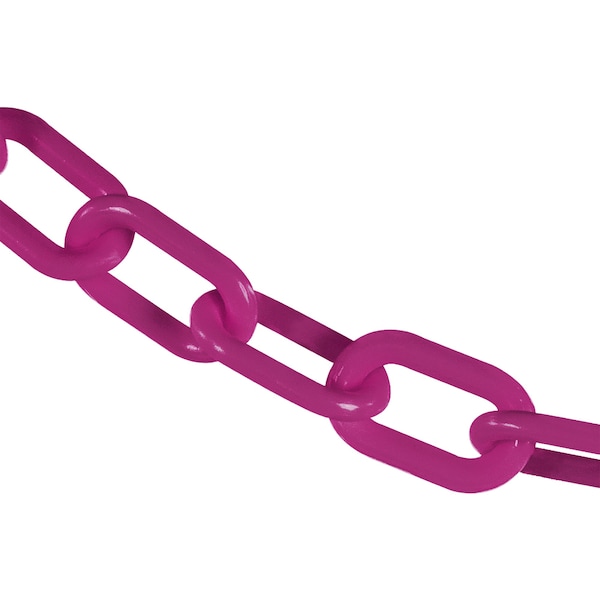 2" x 25' Magenta Heavy Duty Plastic Safety Chain